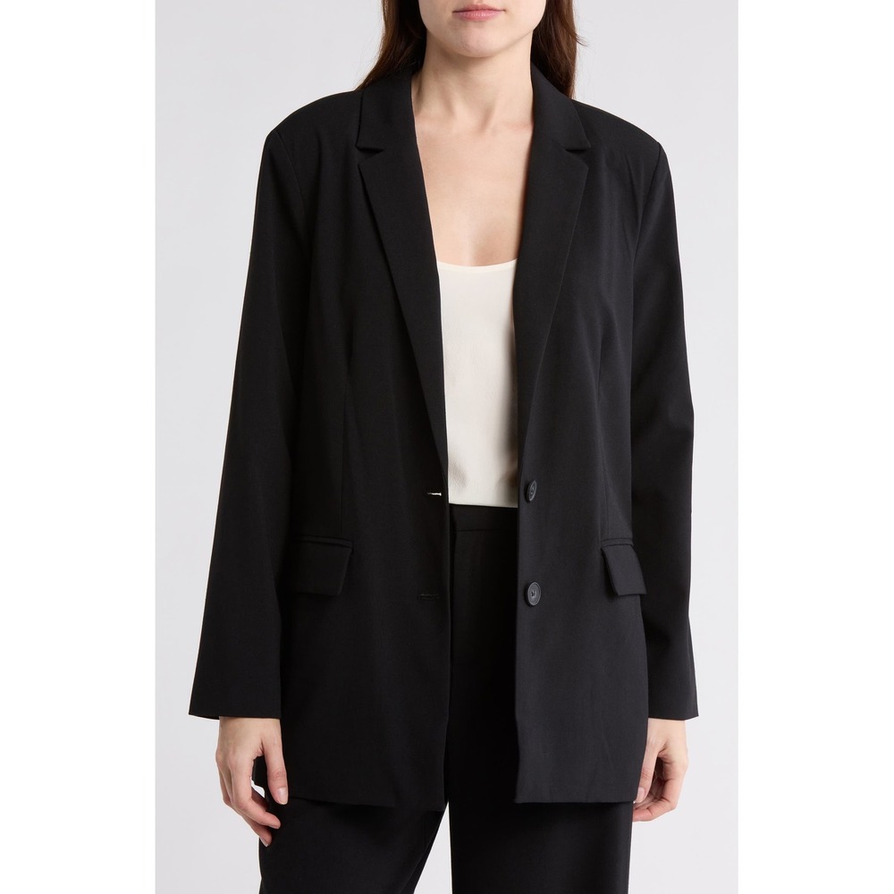 NWT Ministry of Supply Velocity Boyfriend Blazer Black Stretch Size 10